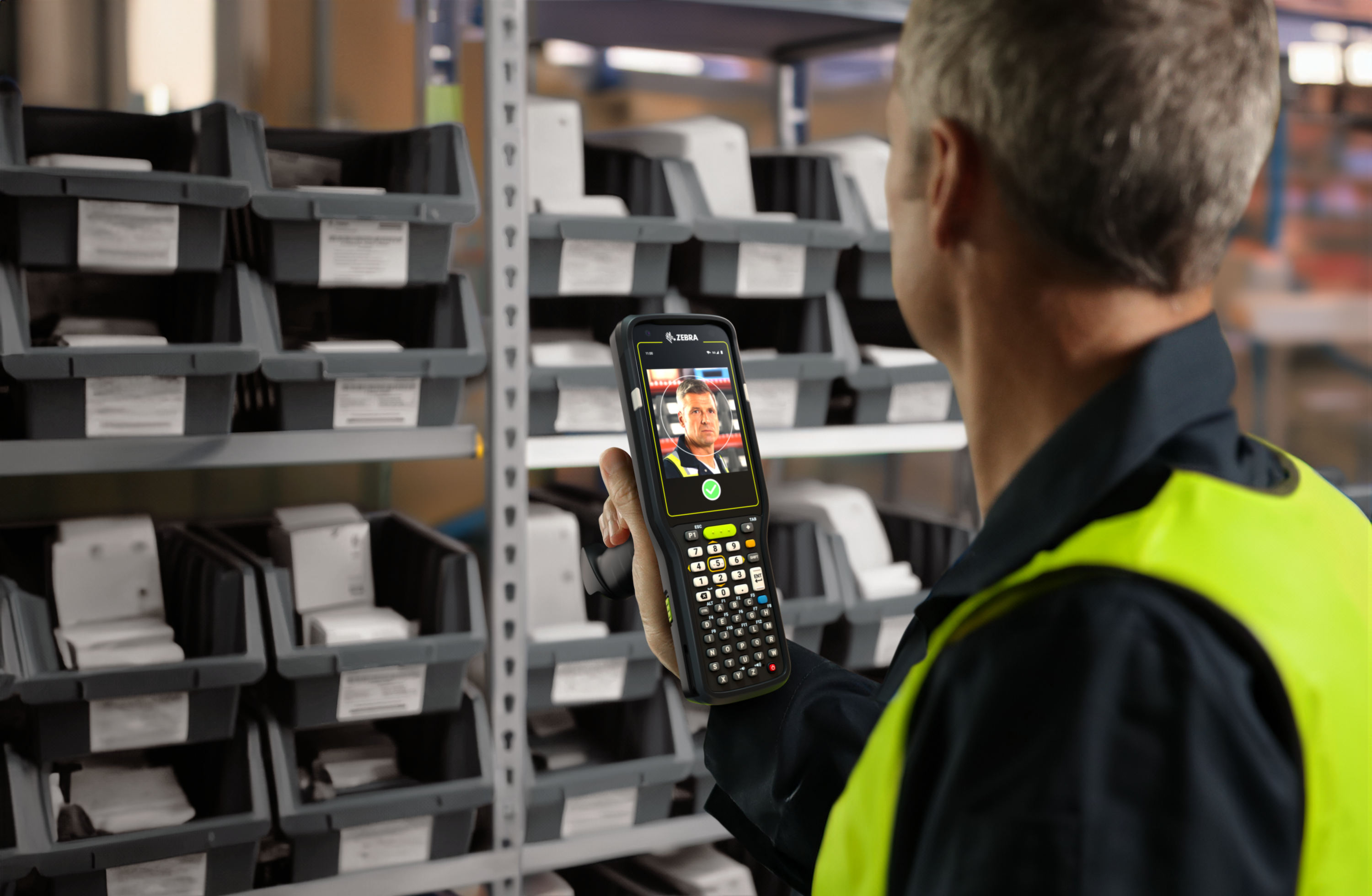Warehouse picker using a Zebra MC3400 mobile computer